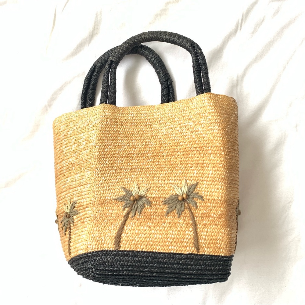 Woven palm tree purse